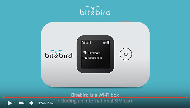 Bitebird, le boîtier pour vous connecter à internet depuis 48 pays à tarif  local